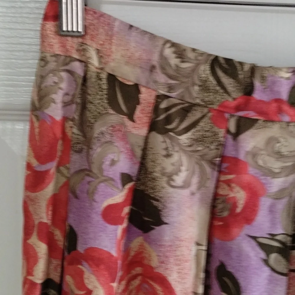 Vintage floral pleated maxi skirt Pendalton size 8 festival - Picture 8 of 11